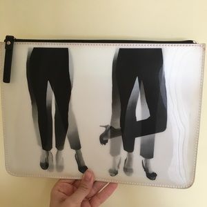 Kate Spade black and white clutch